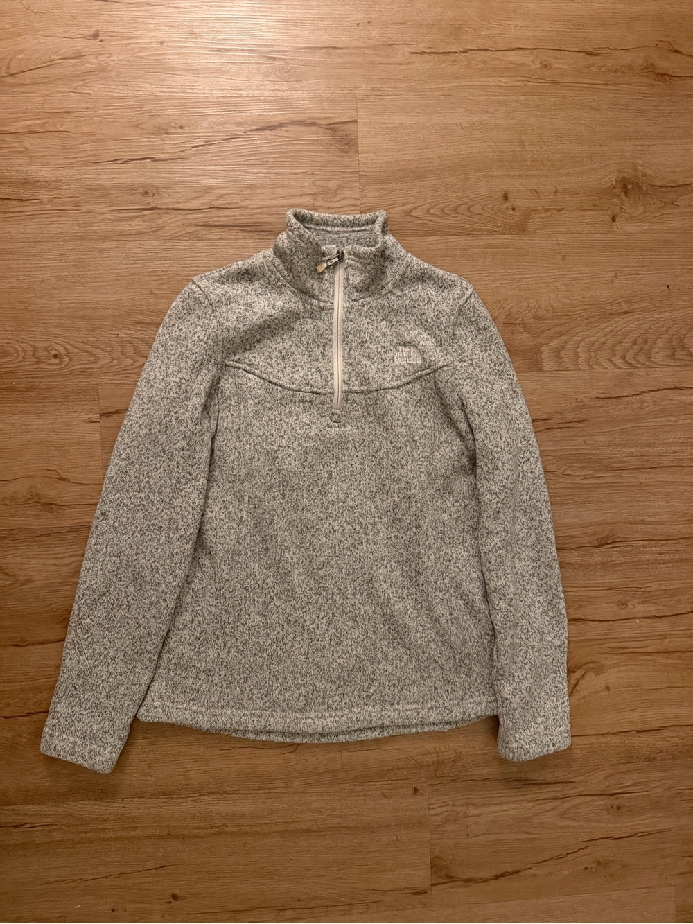 The North Face Heather Gray Quarter-Zip Fleece Pullover